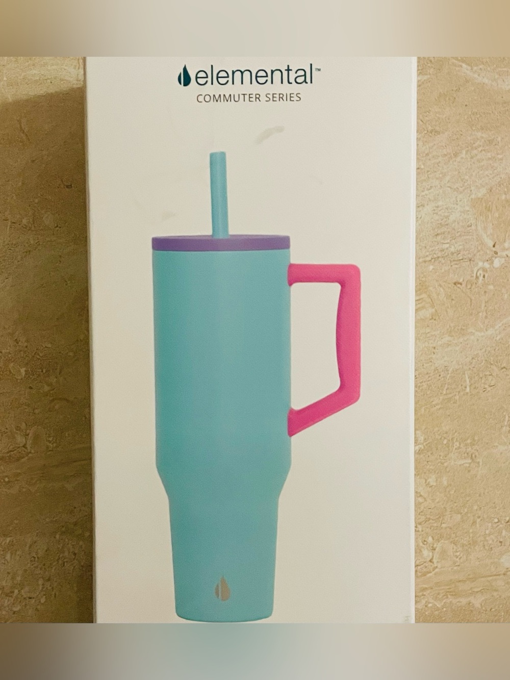 Elemental Commuter Insulated Travel Tumbler Blue Tie Dye